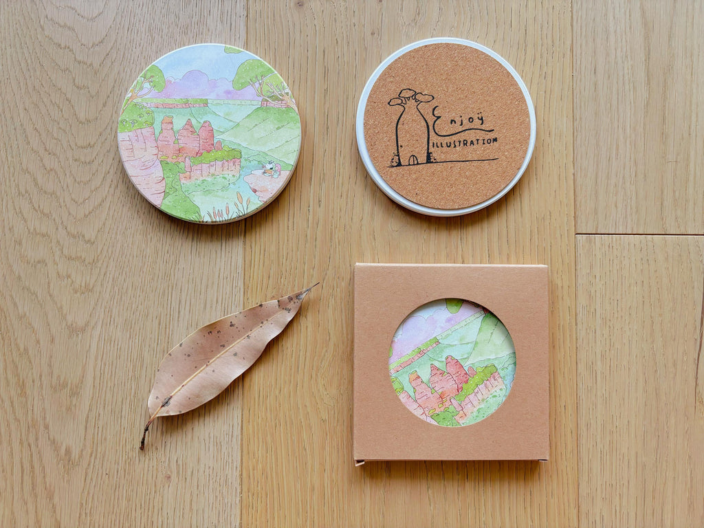 Blue Mountains Three Sisters Travel Gift | Table Coaster