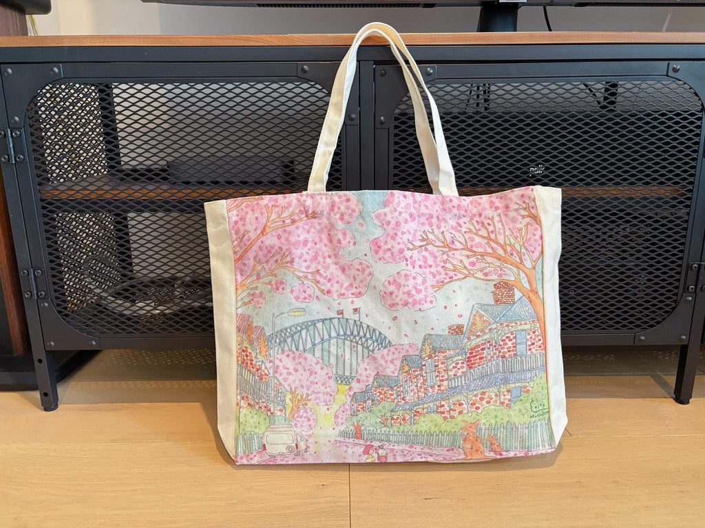Jacaranda Blooming in Sydney Canvas tote | Travel Bag