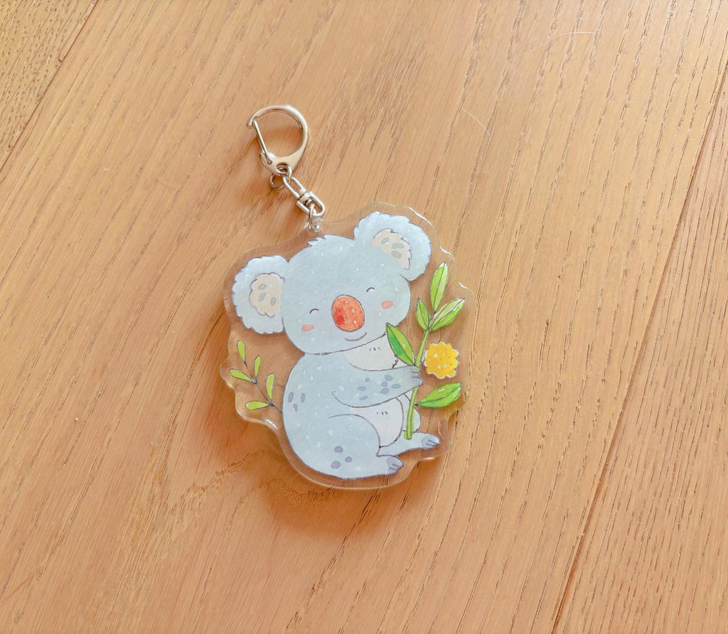 Joyful Koala Acrylic Keychain | Bag Charm