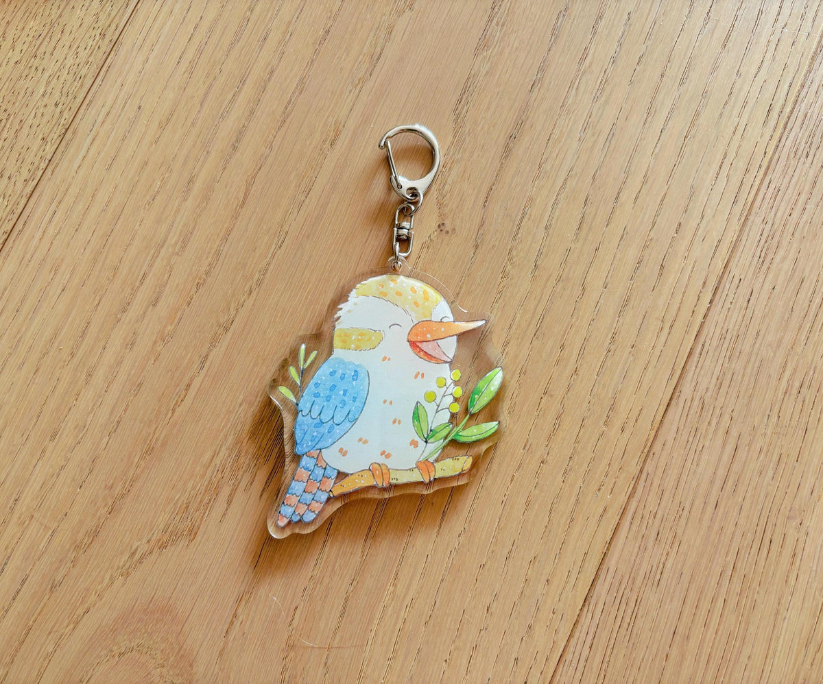 Laughing Kookaburra Acrylic Keychain | Bag Charm