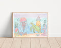 Lighthouse Beneath the Waves Art Print | Nursery Decor