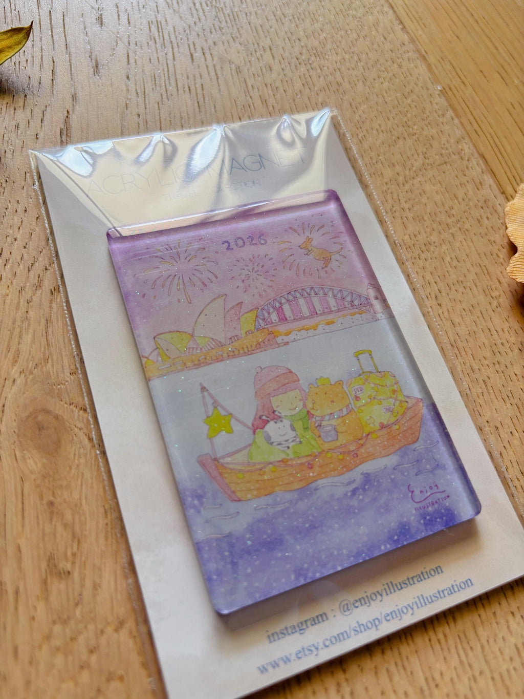 New Adventures Ahead Acrylic Magnet | Travel Souvenir