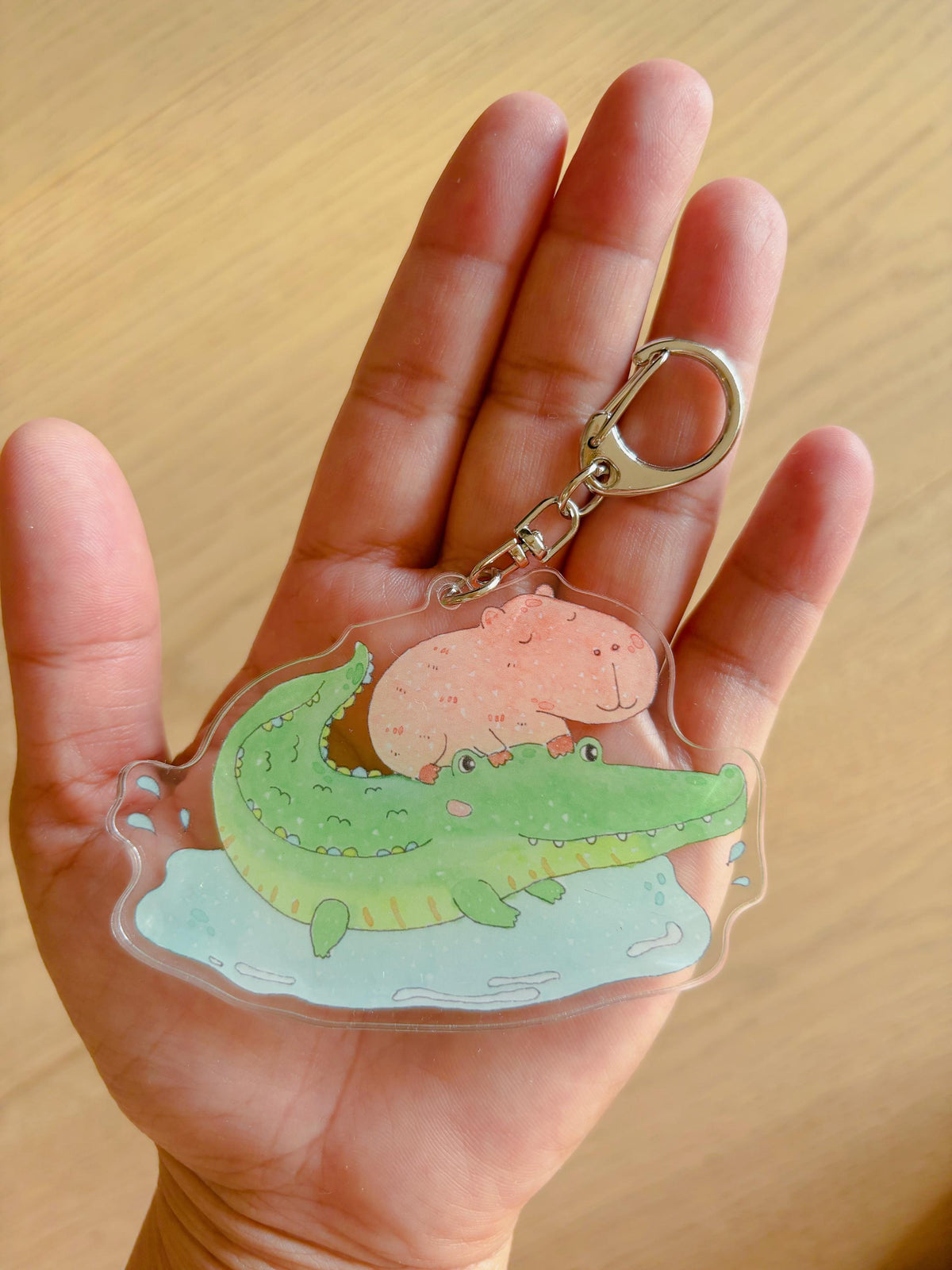 Capybara Adventure Ride Acrylic Keychain | Bag Charm