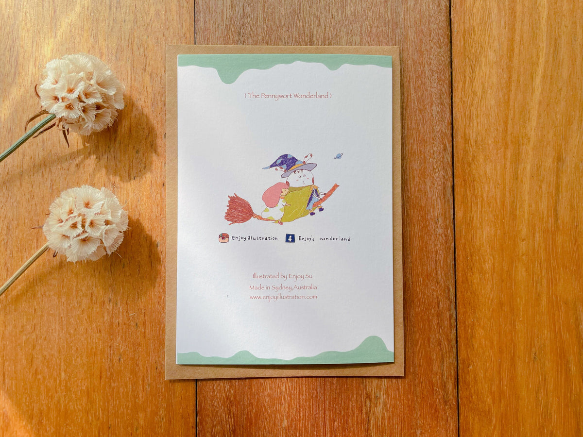 Pennywort wonderland Greeting Card | Art Cards