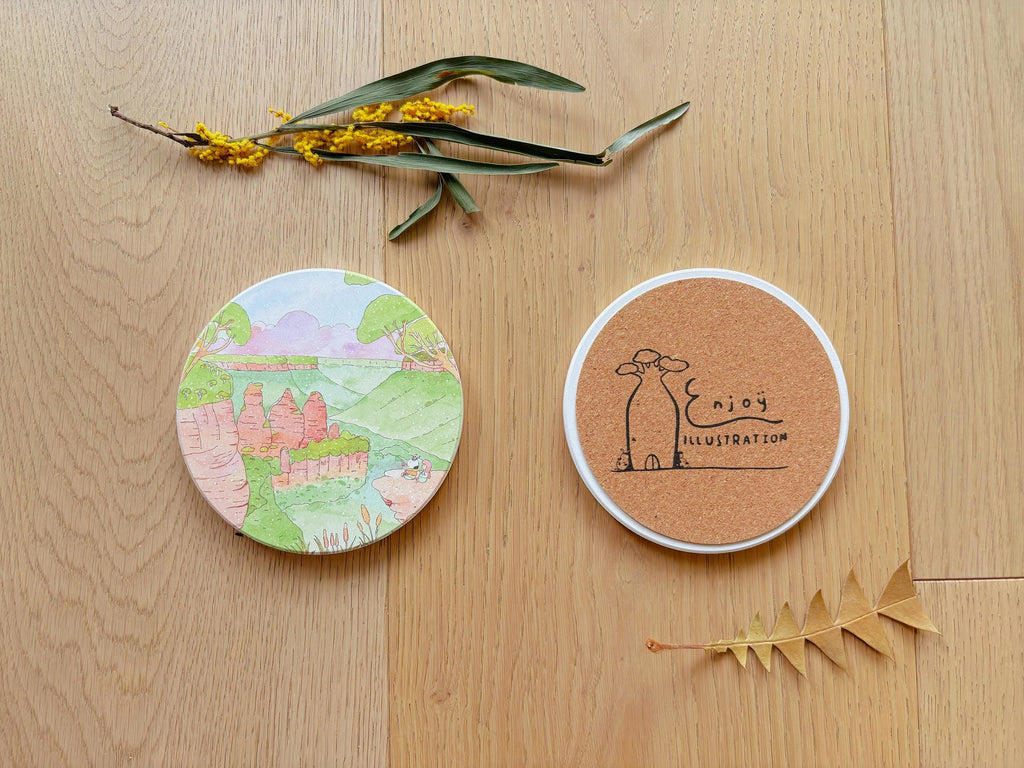 Blue Mountains Three Sisters Travel Gift | Table Coaster