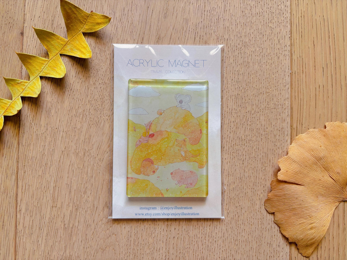 Croissant Mountain  Acrylic Magnet | Travel Souvenir
