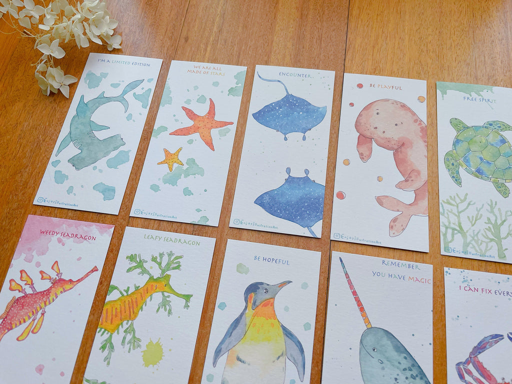 Marine life bookmarks collection | Travel Souvenir