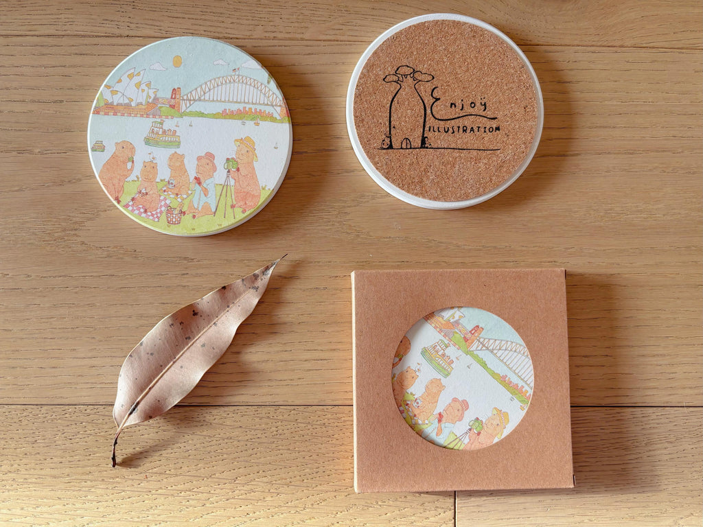 Capybara Sydney Picnic Travel Gift | Table Coaster