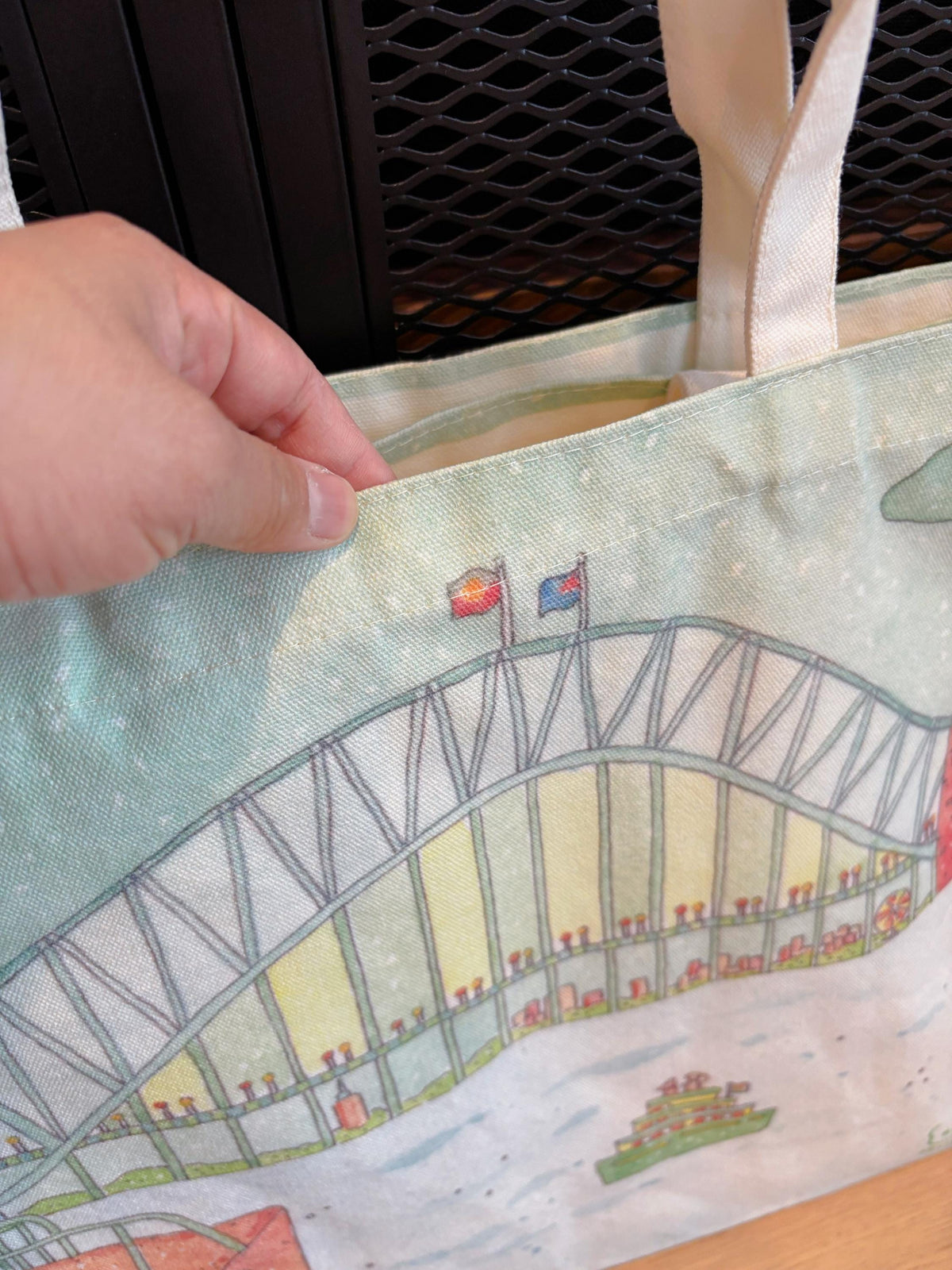 The Joyful Seals & Sydney Harbour Bridge Canvas tote | Travel Bag