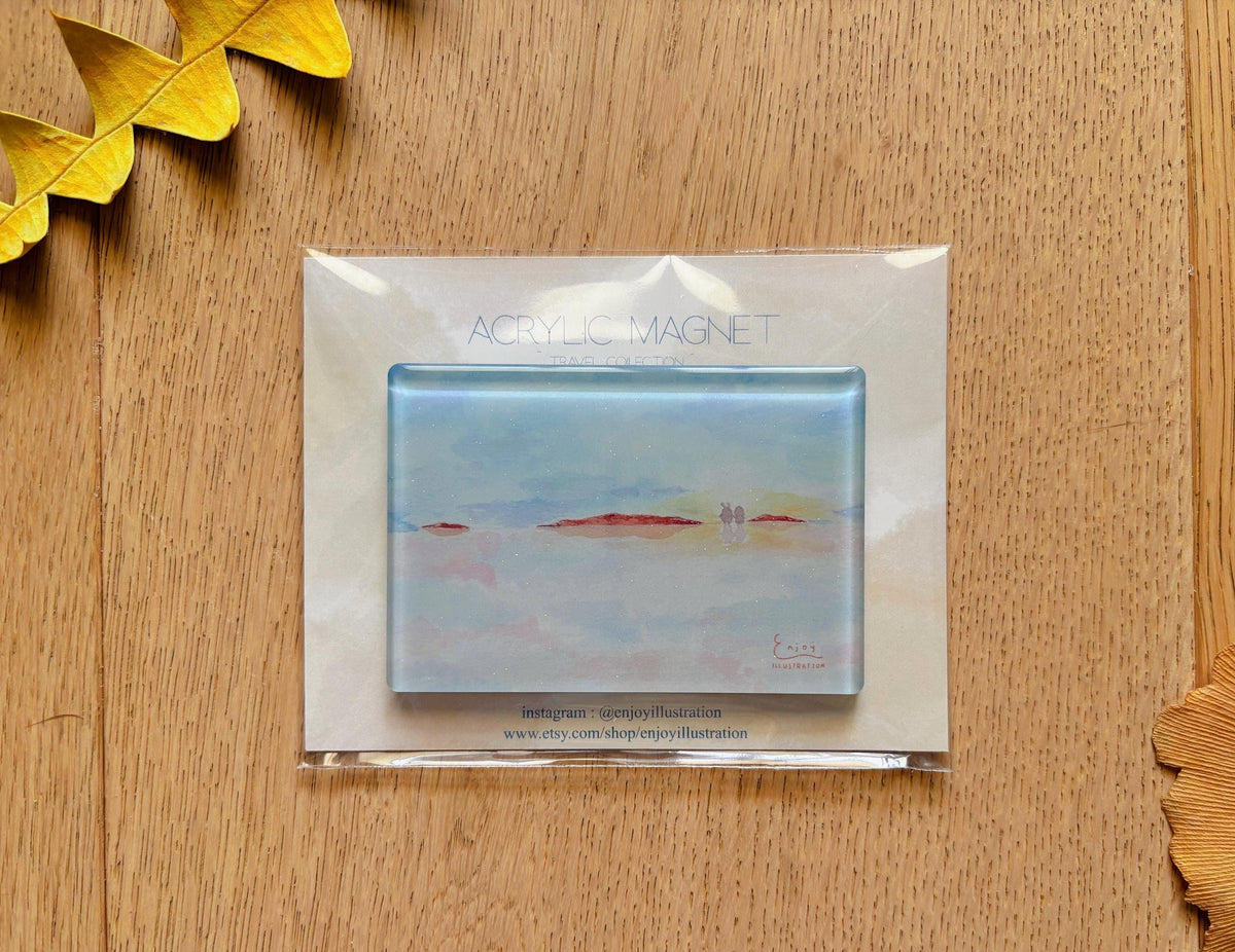 Lake Hart Salt Lake Acrylic Magnet | Travel Souvenir