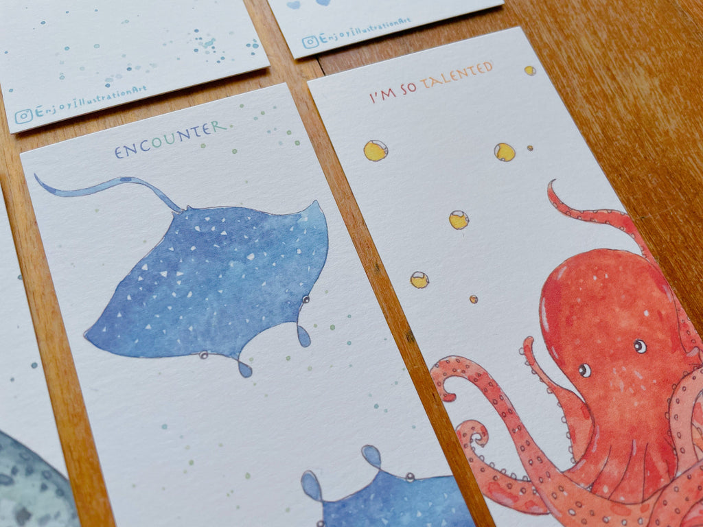 Marine life bookmarks collection | Travel Souvenir
