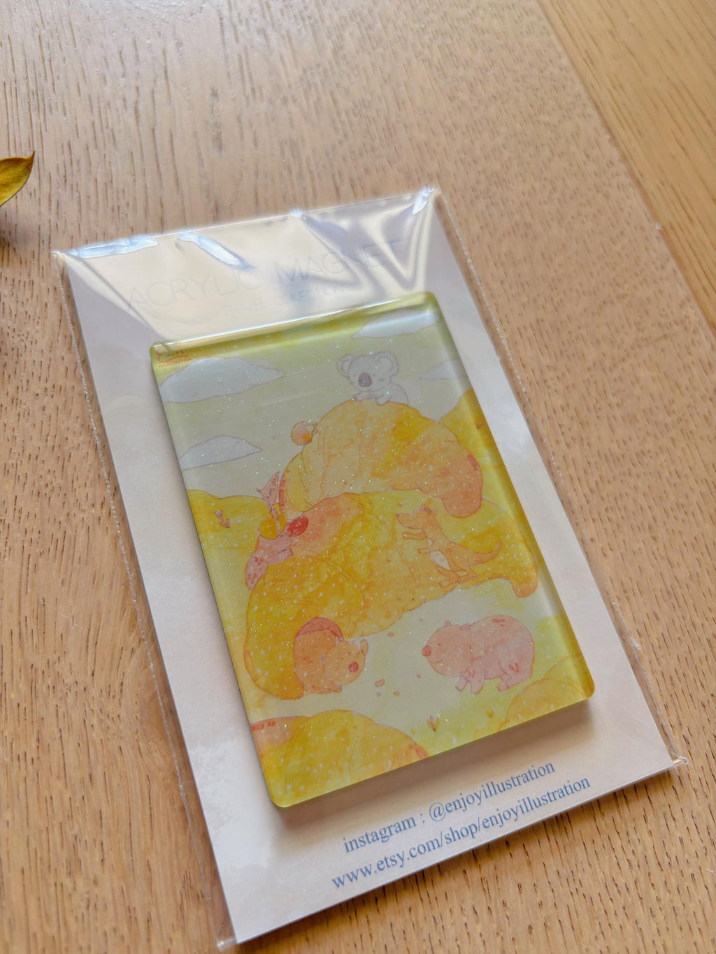 Croissant Mountain  Acrylic Magnet | Travel Souvenir