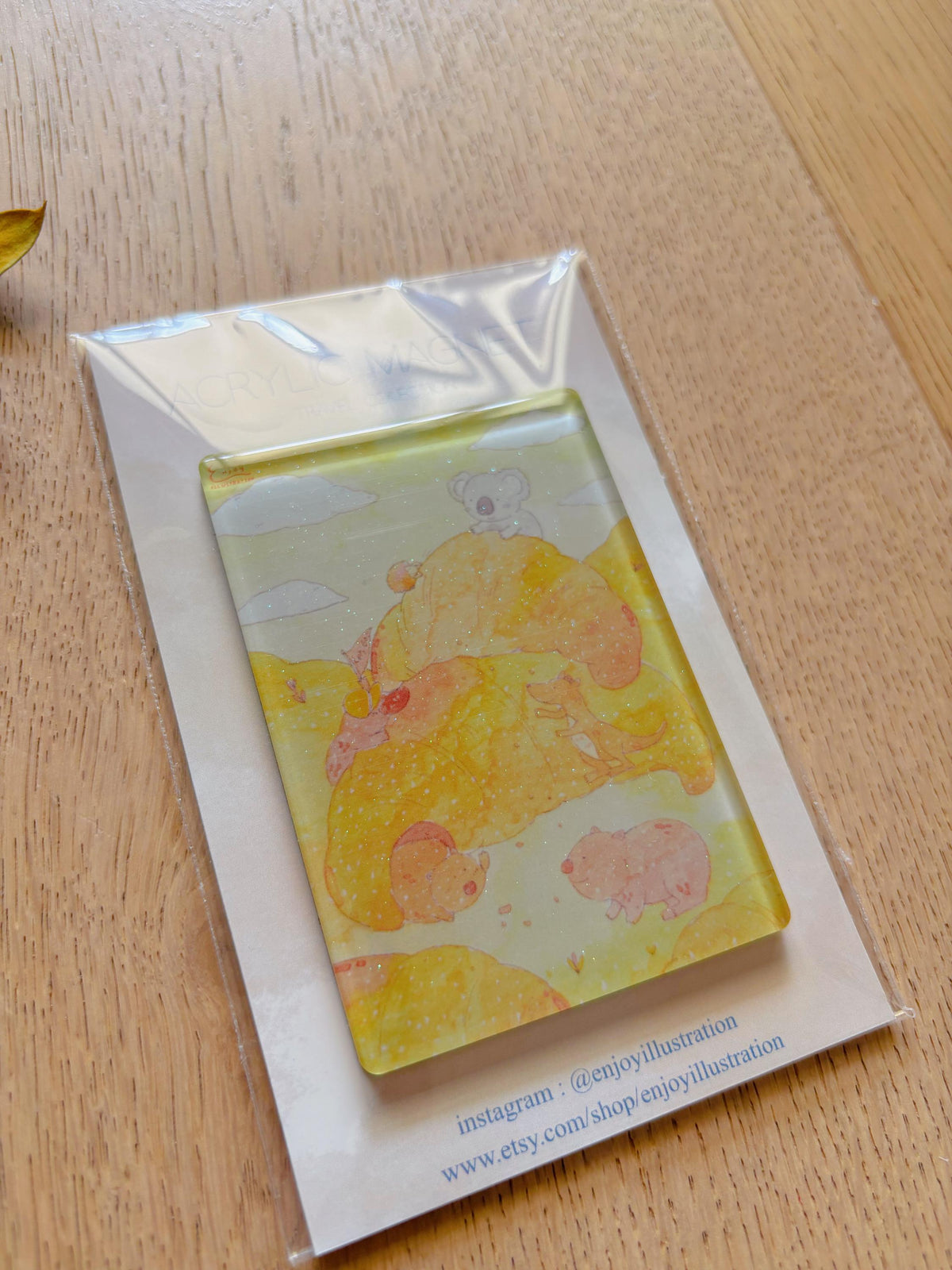Croissant Mountain  Acrylic Magnet | Travel Souvenir
