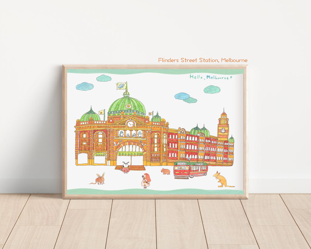 Hello Melbourne Art Print | Nursery Decor