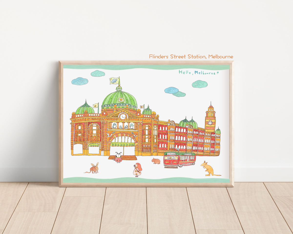 Hello Melbourne Art Print | Nursery Decor