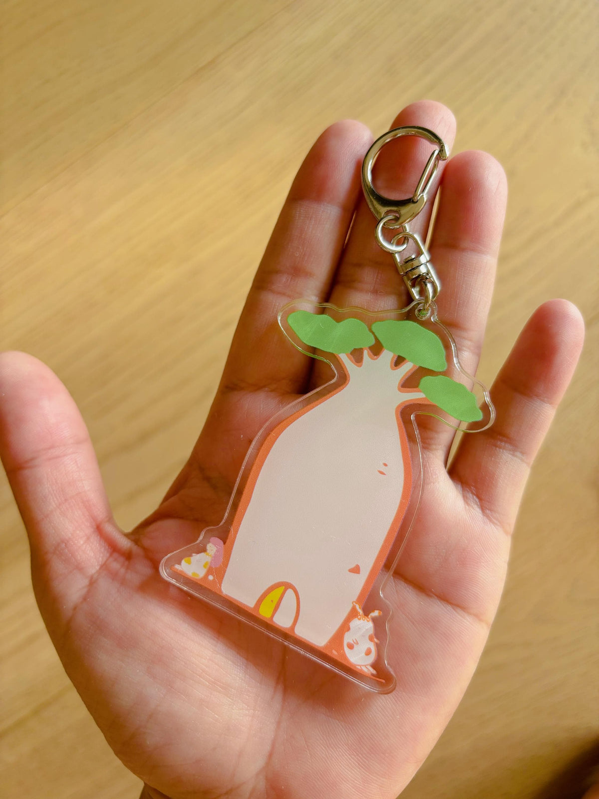 The Baobab Tree KeyRing / Cute Clear Acrylic Keychain