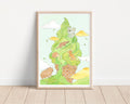 Matcha Ice Cream Mountain Art Print | Nursery Decor