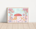 Uluru Kangaroo Journey/ Australian Whimsical Watercolor Art Print / watercolour / illustration/ wall art