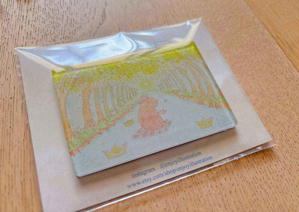 Capybara River Acrylic Magnet | Travel Souvenir