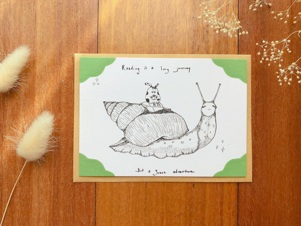 Read Snail Greeting Card | Art Cards