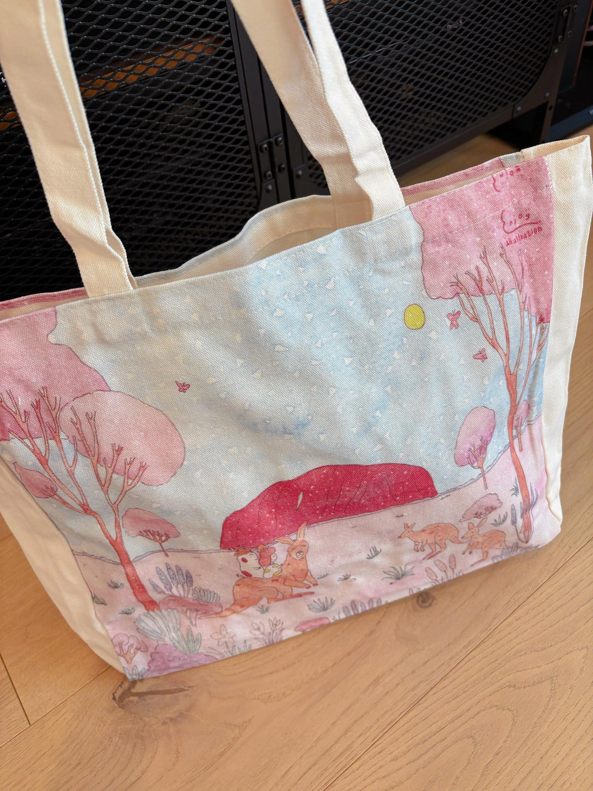 Uluru Kangaroo Journey Canvas tote | Travel Bag