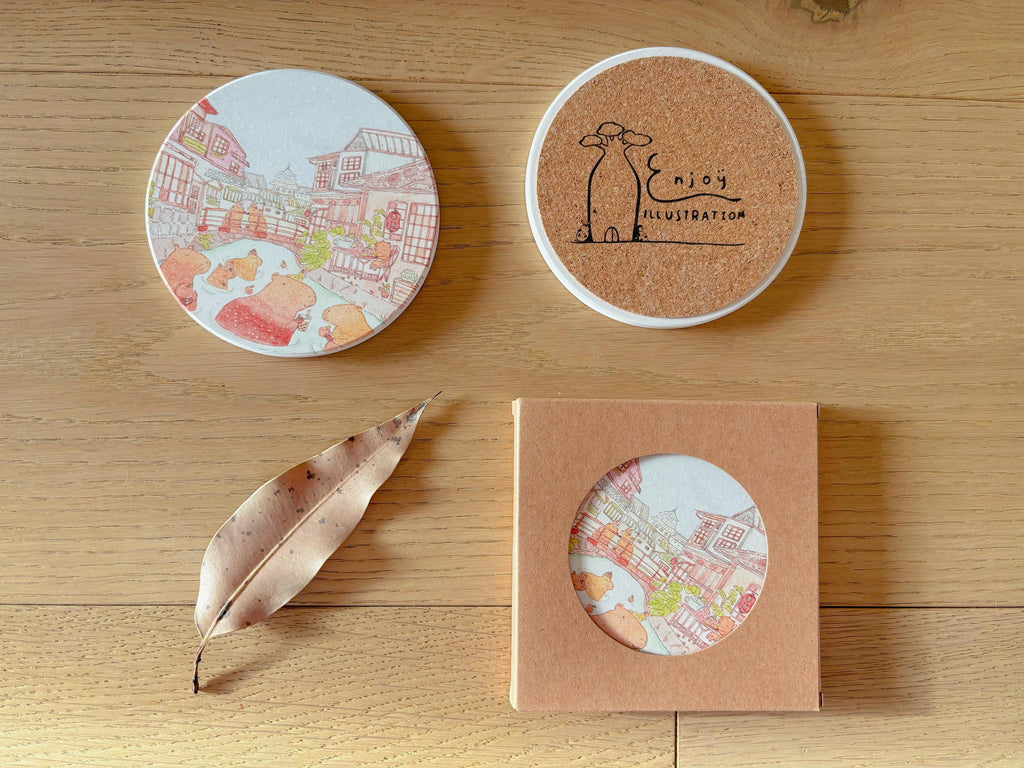 Capybara in the Orange River Travel Gift | Table Coaster