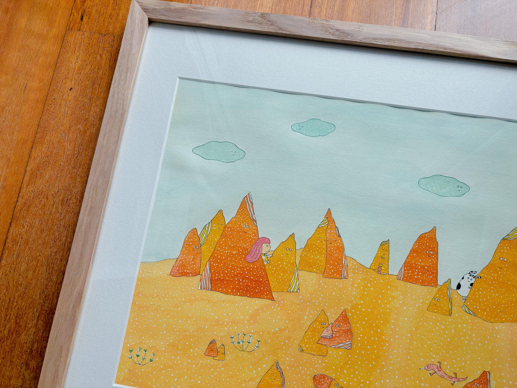 Original Painting / Pinnacles / Hide and seek/ Perth/Landscape / Western  Australia/ watercolour/  wall art/ home decor
