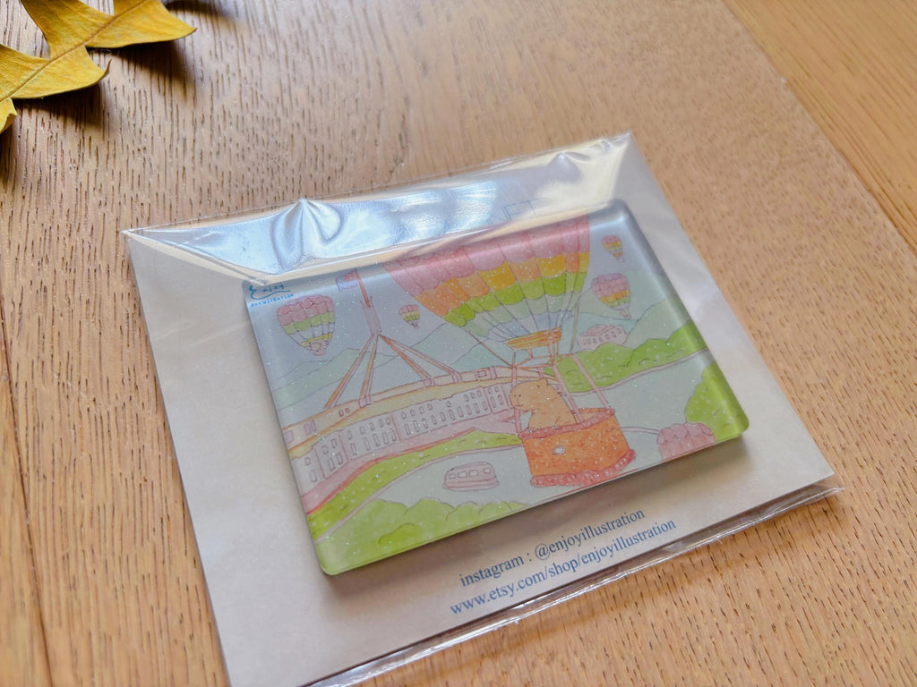 Canberra Hot Air Balloon Acrylic Magnet | Travel Souvenir