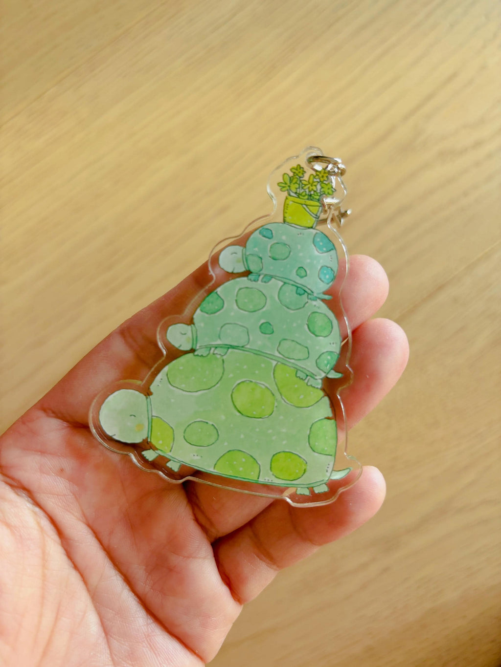 Turtle Pile Up Acrylic Keychain | Bag Charm
