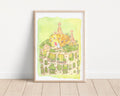 Resting on the Rooftop with you Art Print | Nursery Decor