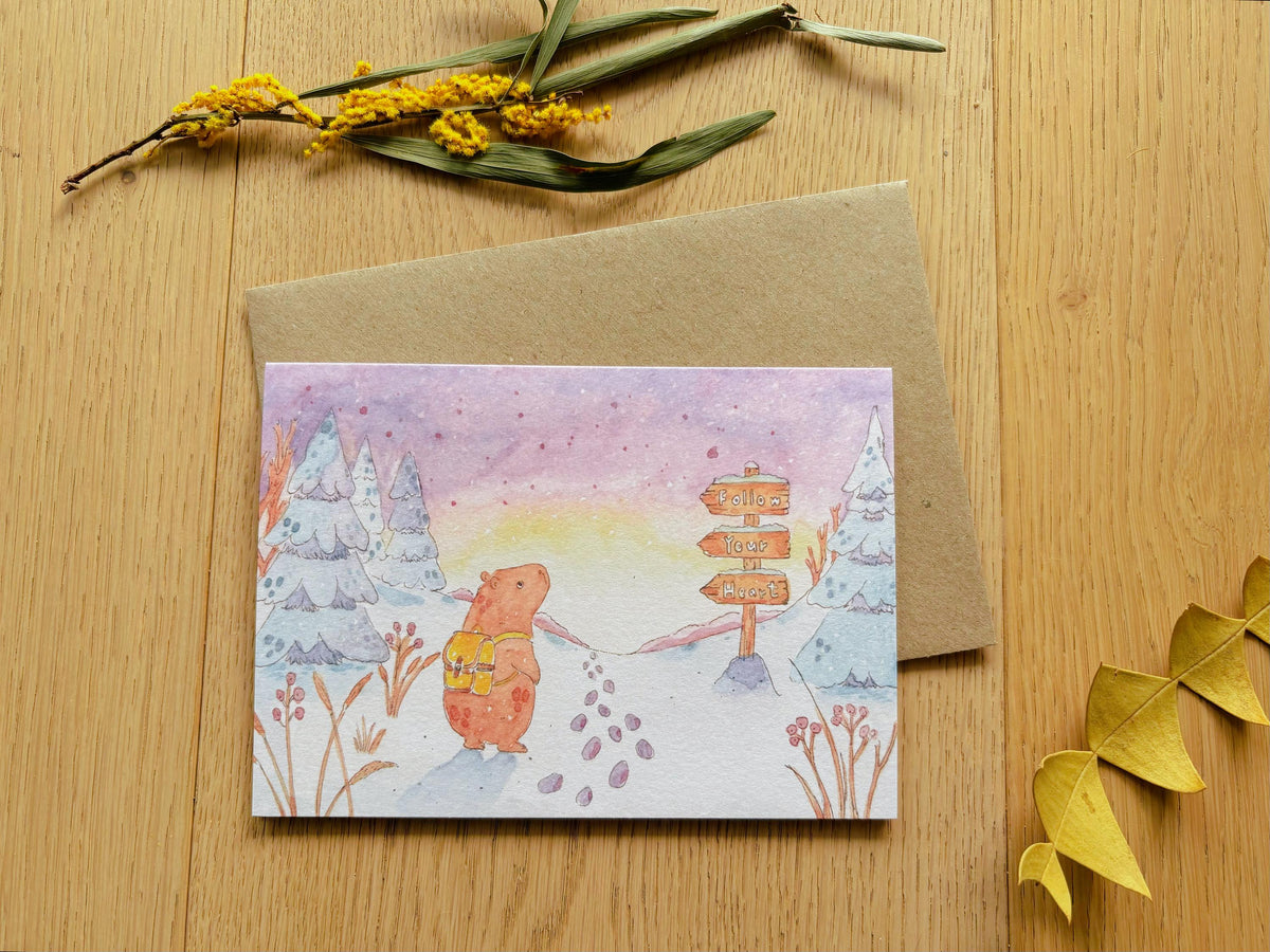 Follow Your Heart Greeting Card | Art Cards