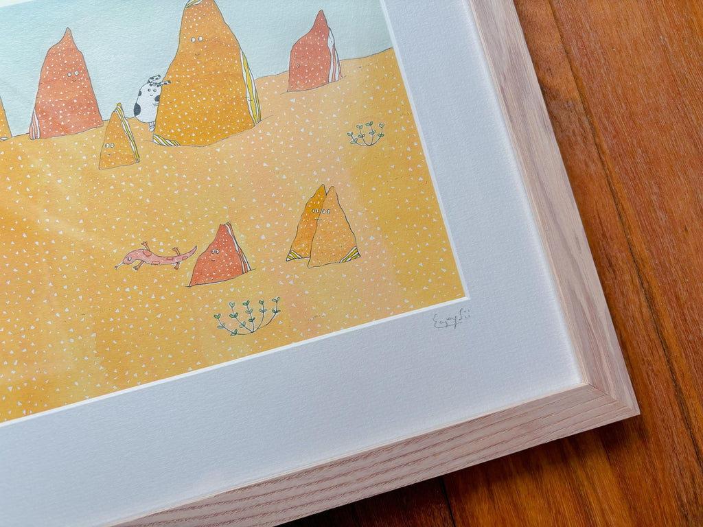 Original Painting / Pinnacles / Hide and seek/ Perth/Landscape / Western  Australia/ watercolour/  wall art/ home decor