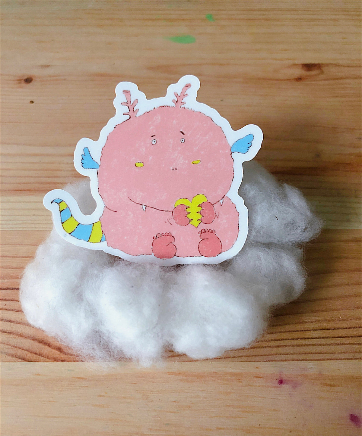 Pink Dragon Stickers/ heart/ love heart/ sticker/ stickers/ stationary/ decoration / cute/illustration