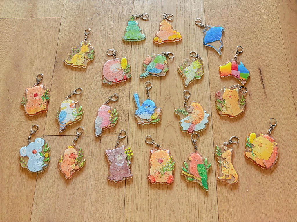Manta Ray Acrylic Keychain | Bag Charm
