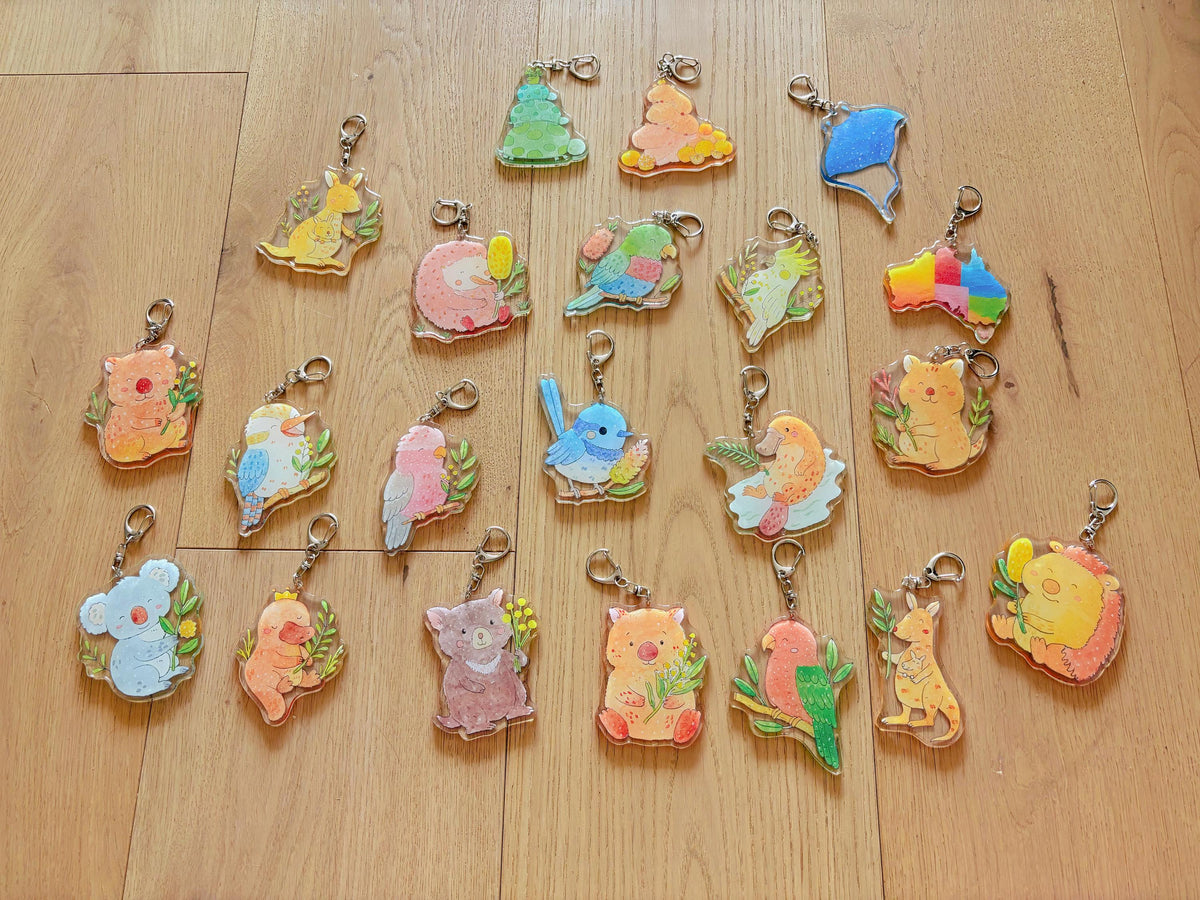 Manta Ray Acrylic Keychain | Bag Charm