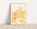 Croissant Mountain  Art Print | Nursery Decor