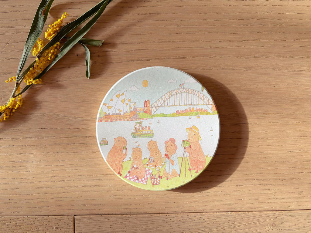 Capybara Sydney Picnic Travel Gift | Table Coaster