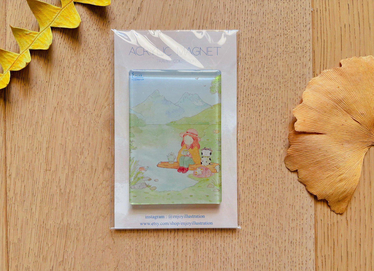 Enjoy the Cozy Moment Acrylic Magnet | Travel Souvenir