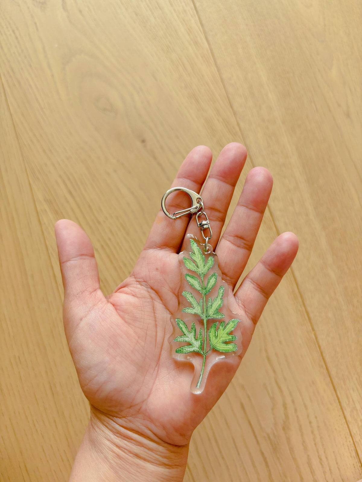 Fern Leaf Acrylic Keychain | Bag Charm
