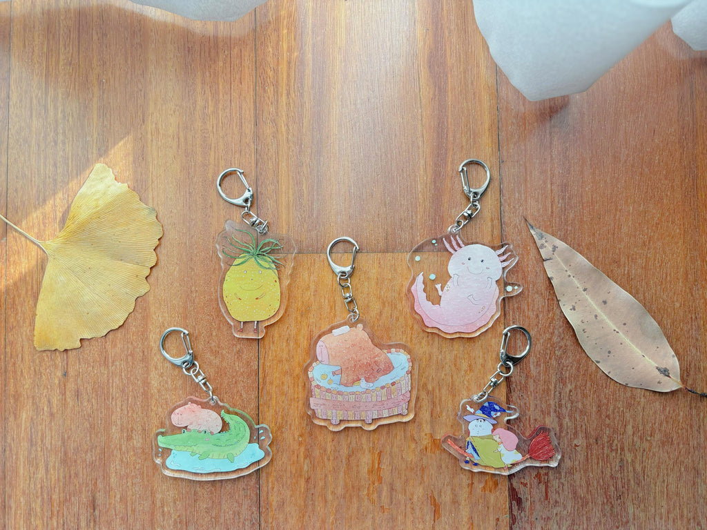 Axolotl Acrylic Keychain | Bag Charm