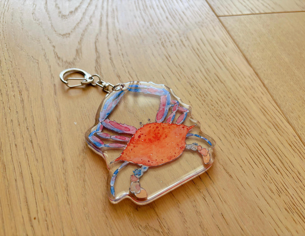 Blue Crab Acrylic Keychain | Bag Charm