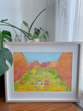 Original Painting / The valley of the winds/ Australia Landscape/ Northern territory / travel journey/ watercolour/ home decor/adventure