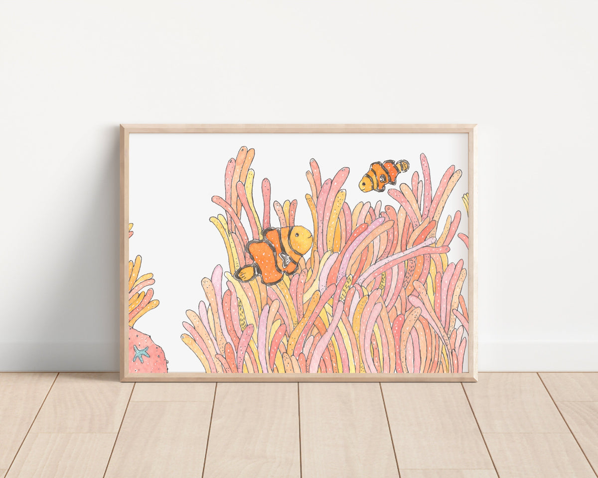 Clown Fish Art Print | Nursery Decor