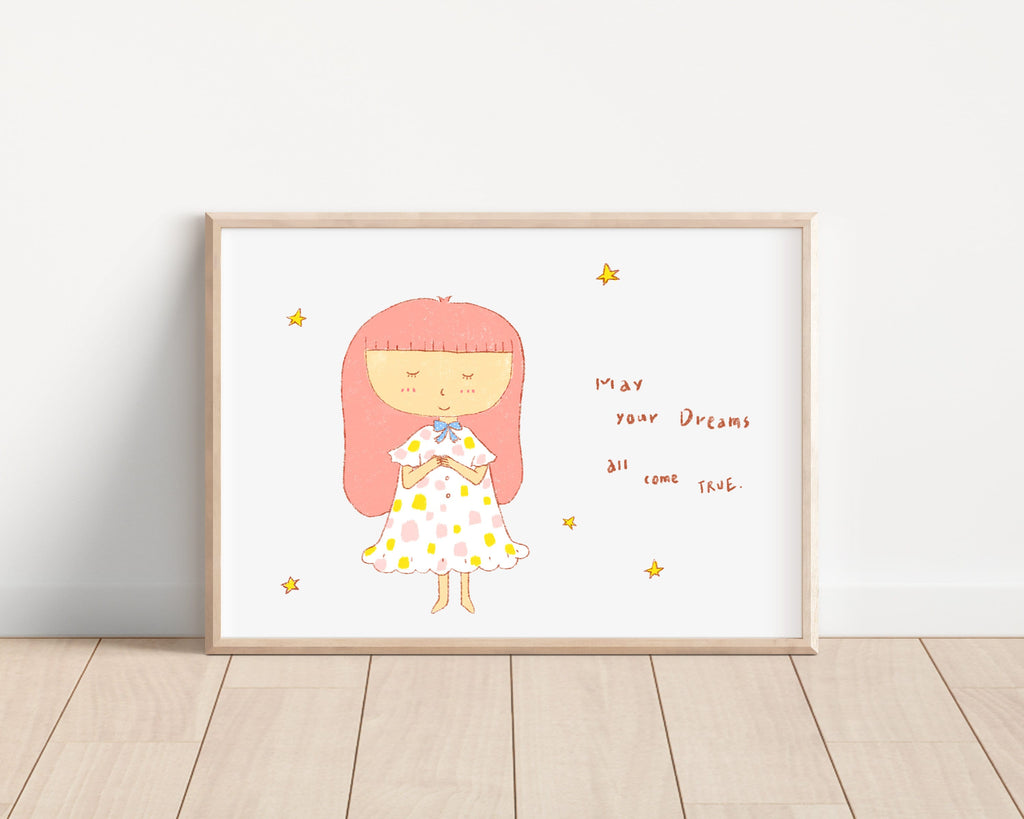 Dream girl  Art Print | Nursery Decor