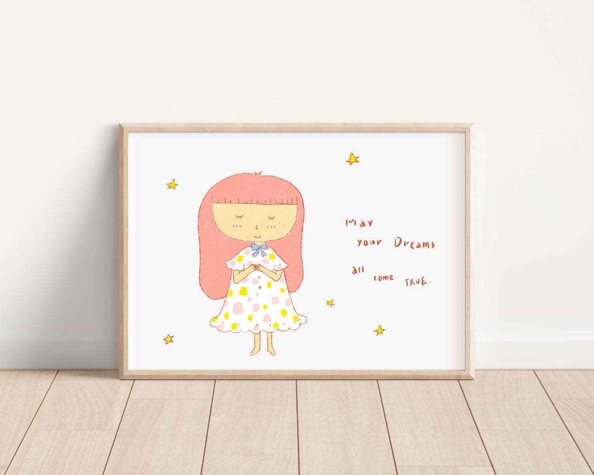 Dream girl  Art Print | Nursery Decor