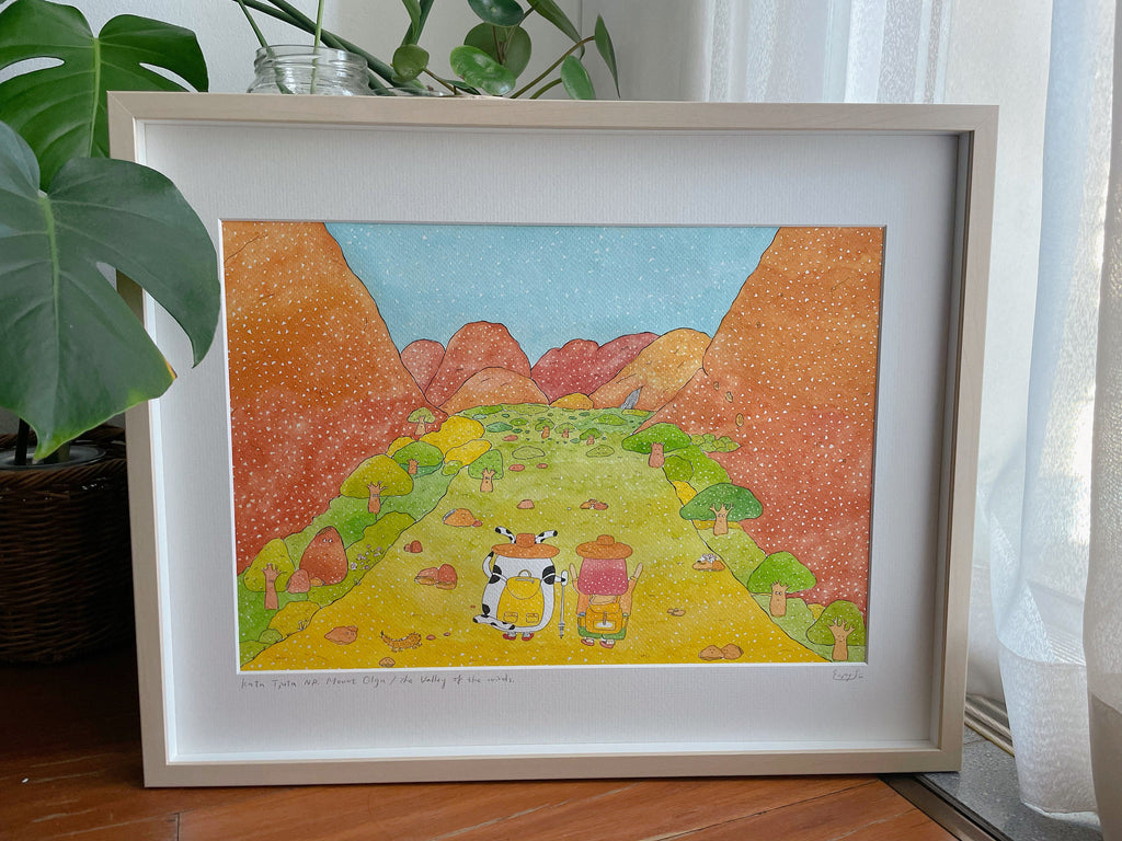 Original Painting / The valley of the winds/ Australia Landscape/ Northern territory / travel journey/ watercolour/ home decor/adventure