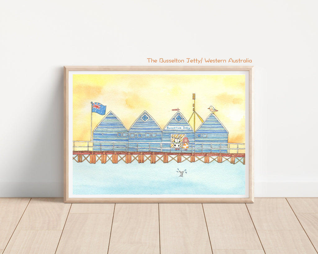 Busselton Jetty Art Print | Nursery Decor