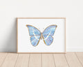 Blue butterfly Art Print | Nursery Decor