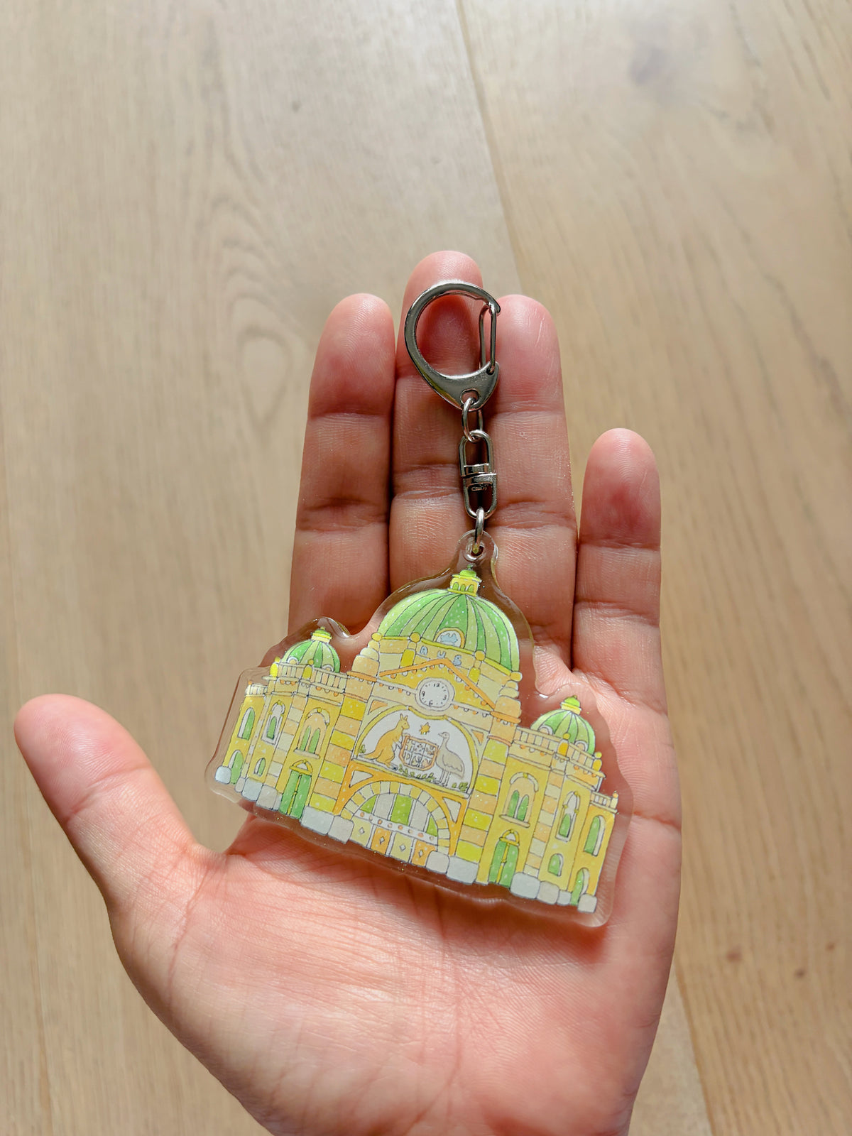 Flinders Street Station Acrylic Keychain | Bag Charm