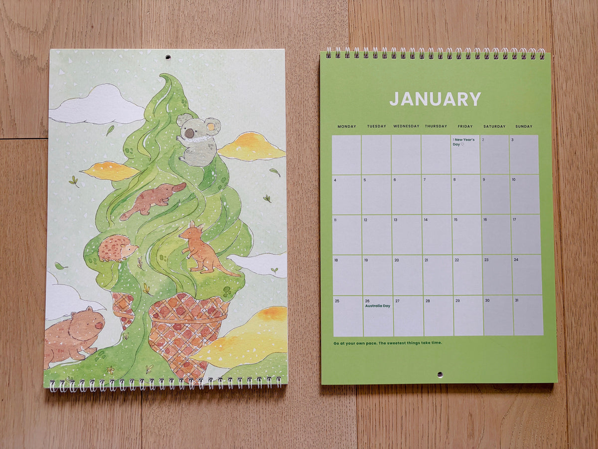 2027 Art Calendar – A Year of Sweet Little Moments  | A4 Illustrated Wall Calendar